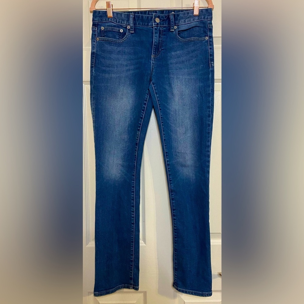 Gap 1969 Real Straight Women's Jeans Sz 28R Stretch Blue Denim 28x30